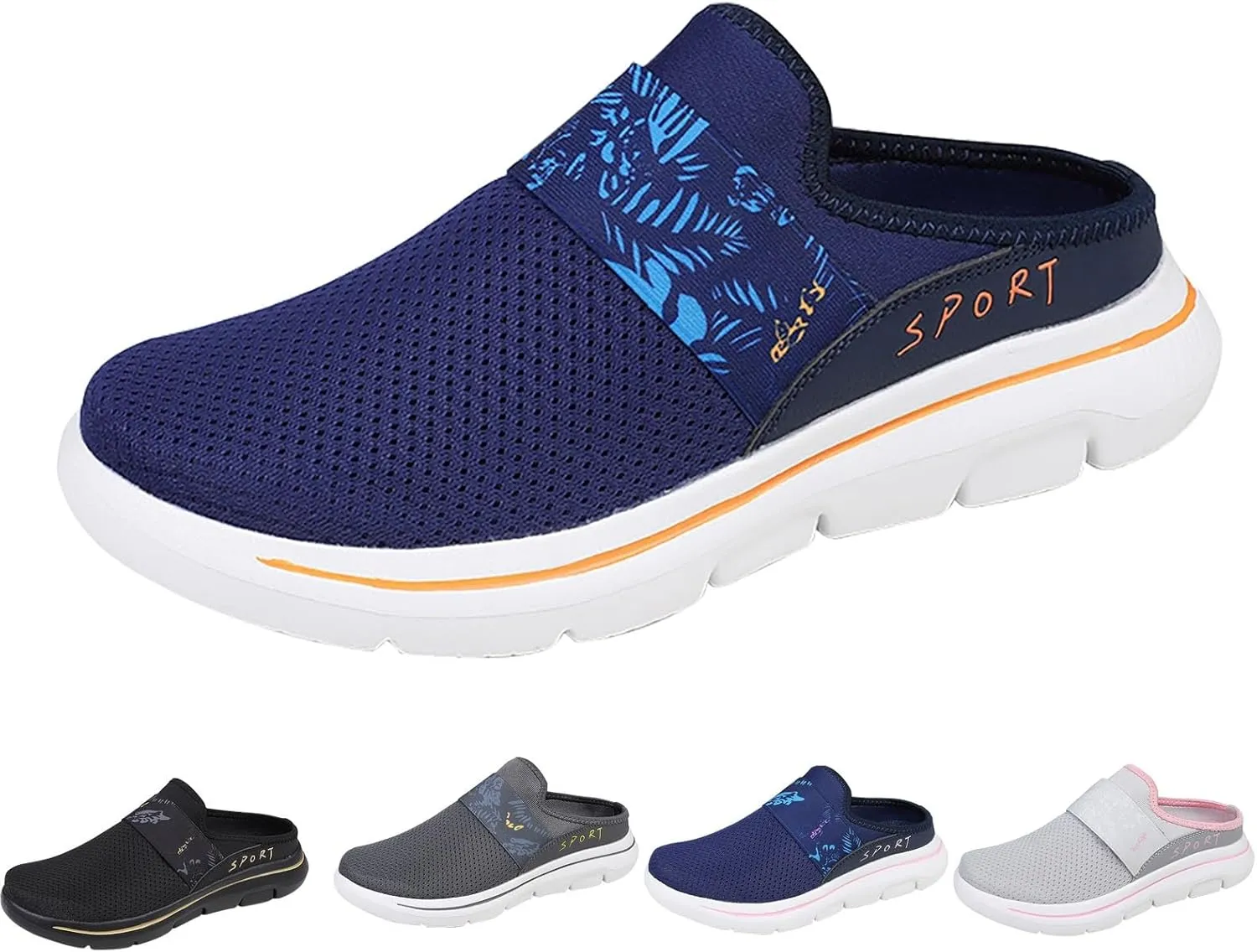 Mules for Women 2025 Backless Walking Sneakers Tennis Shoes Womens Lightweight Woman Shoes Casual Wedge Sneakers Tennis Shoe Loafers Casual Slip On