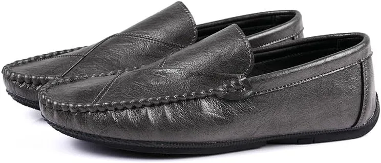 New Mens Loafers Shoe Round Toe Vegan Leather Driving Style Loafer Flexible Comfortable Anti-Slip Outdoor Classic Slip-ons