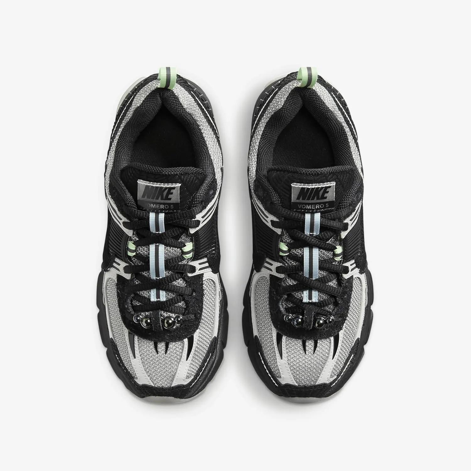 Nike Vomero 5 'Big Kids' Shoes (HQ3477-001, Photon Dust/Black/Vapor Green/Black)