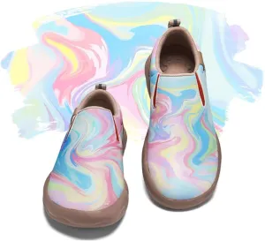 Onehorse Women's Painted Shoes Walking Travel Casual Loafers Slip-Ons Comfortable Sneakers