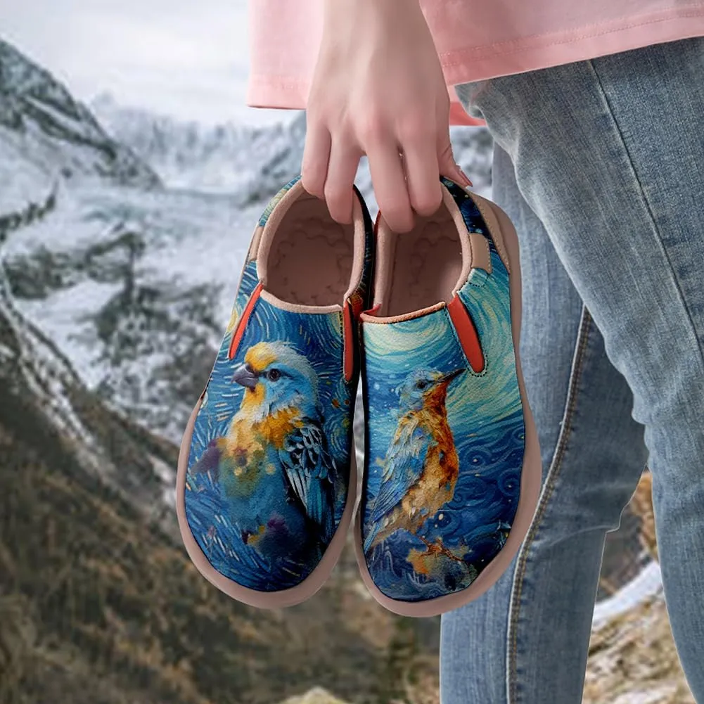 Onehorse Women's Slip-On Walking Casual Loafers Comfortable Painted Travel Shoes