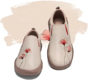 Onehorse Women's Slip-Ons Loafers Painted Travel Shoes Microfiber Leather Chinese Style Fashion Sneakers
