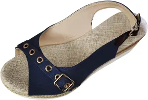 Orthopedic Sandals for Women Arch Support,2025 Summer Casual Mid Heel Espadrilles Slip on Wedges Platform Sandals Open Toe Fashion Solid Color Fish Mouth Ankle Strap Beach Casual Outdoor Walking Shoe