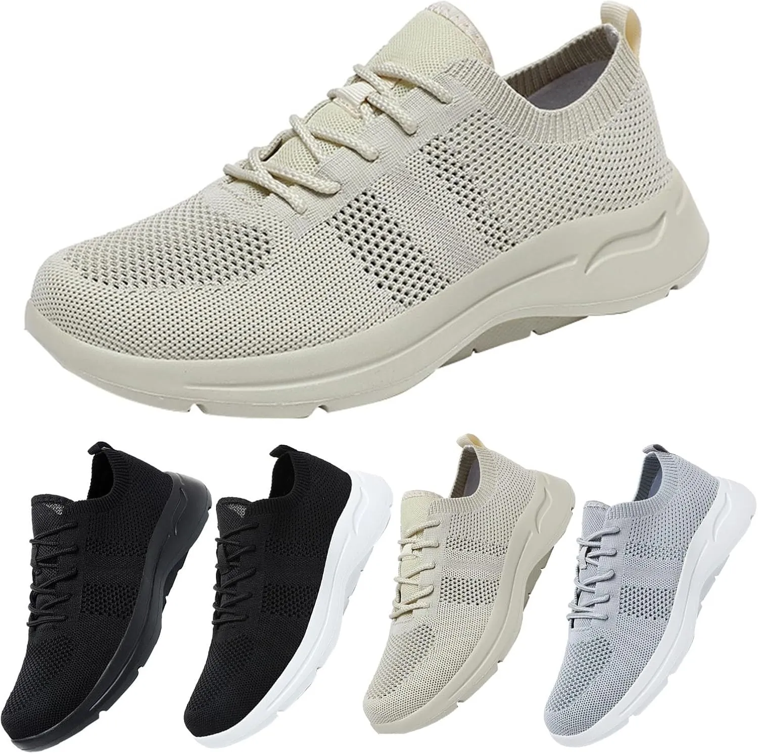 Orthopedic Shoes for Women Woven Orthopedic Mens Casual Shoes Mesh Breathable Ladies Casual Shoes Dress Sneakers White Tennis Shoe Loafers Dress Shoe