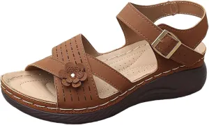 Orthopedic Wedge Sandals for Women Summer Dressy 2025 Shoes Comfortable Dressy Womens Sandal Summer Walking Wedges Casual Platform with Adjustable Hook Loop