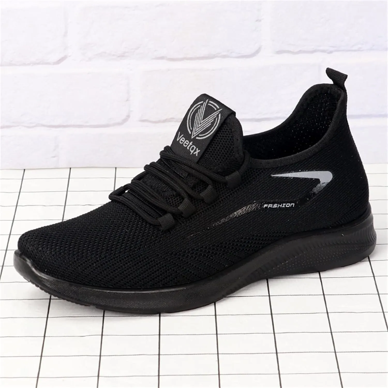 Orthotic Sneakers for Men Woven Breathable Fashion Lace Up Walking Running Shoes Comfortable Tennis Shoes Non Slip Lightweight Casual Mens Sneakers