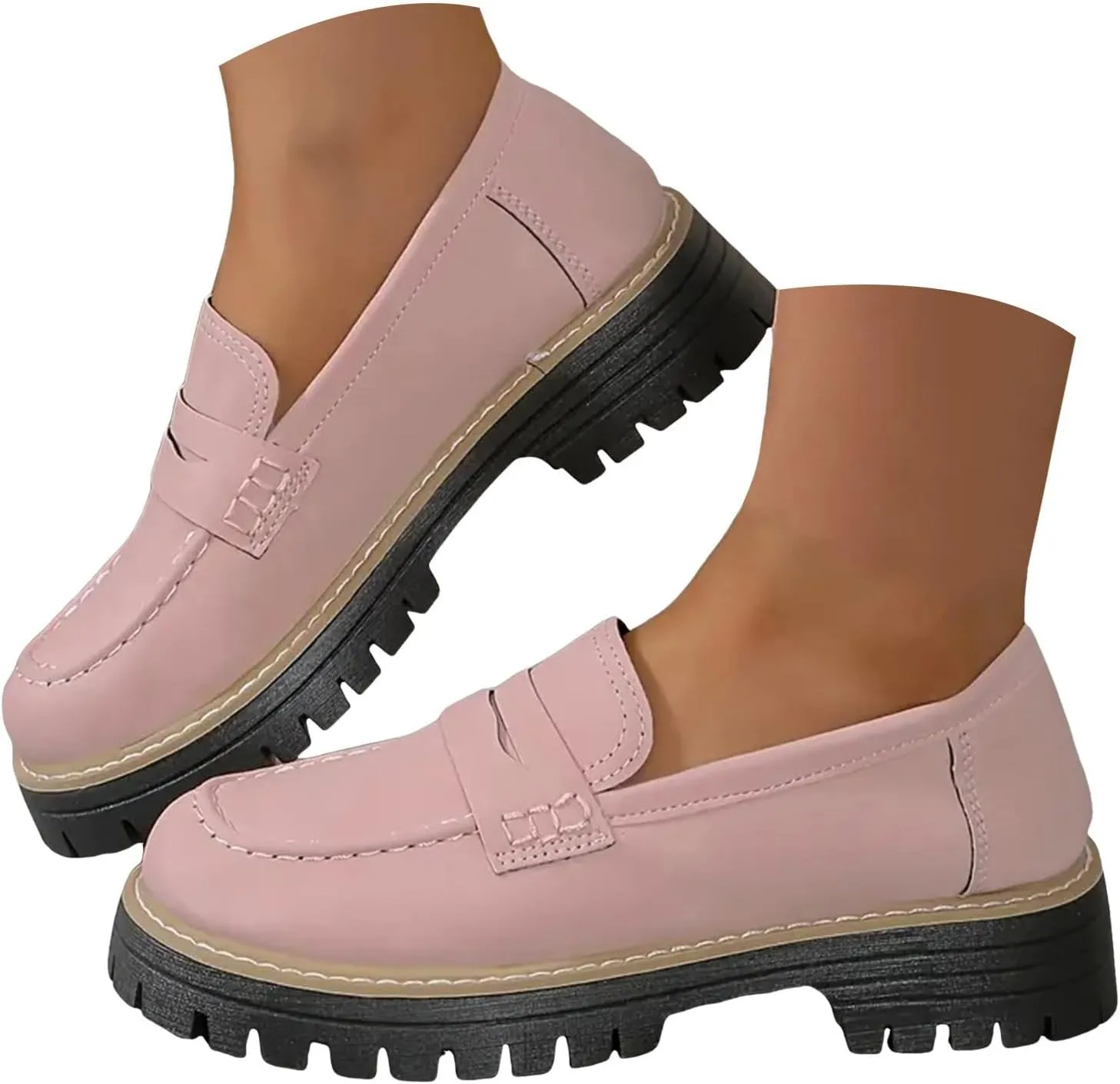 Orthoture-Orthopedic Platform Loafers for Women Casual Comfort Soft Orthoture Shoes Round Toe Flats Walking Shoes