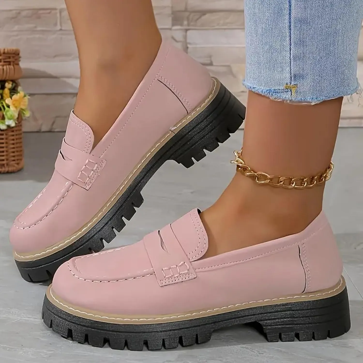 Orthoture-Orthopedic Platform Loafers for Women Casual Comfort Soft Orthoture Shoes Round Toe Flats Walking Shoes