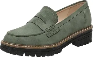 Orthoture Orthopedic Platform Loafers, Lug Sole Loafers for Women, Slip On Comfort Casual Fashion