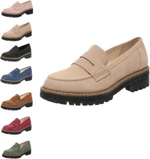 Orthoture-Orthopedic Platform Loafers, Orthoture Womens Shoes, Lug Sole Loafers for Women, Slip On Comfort Casual Fashion