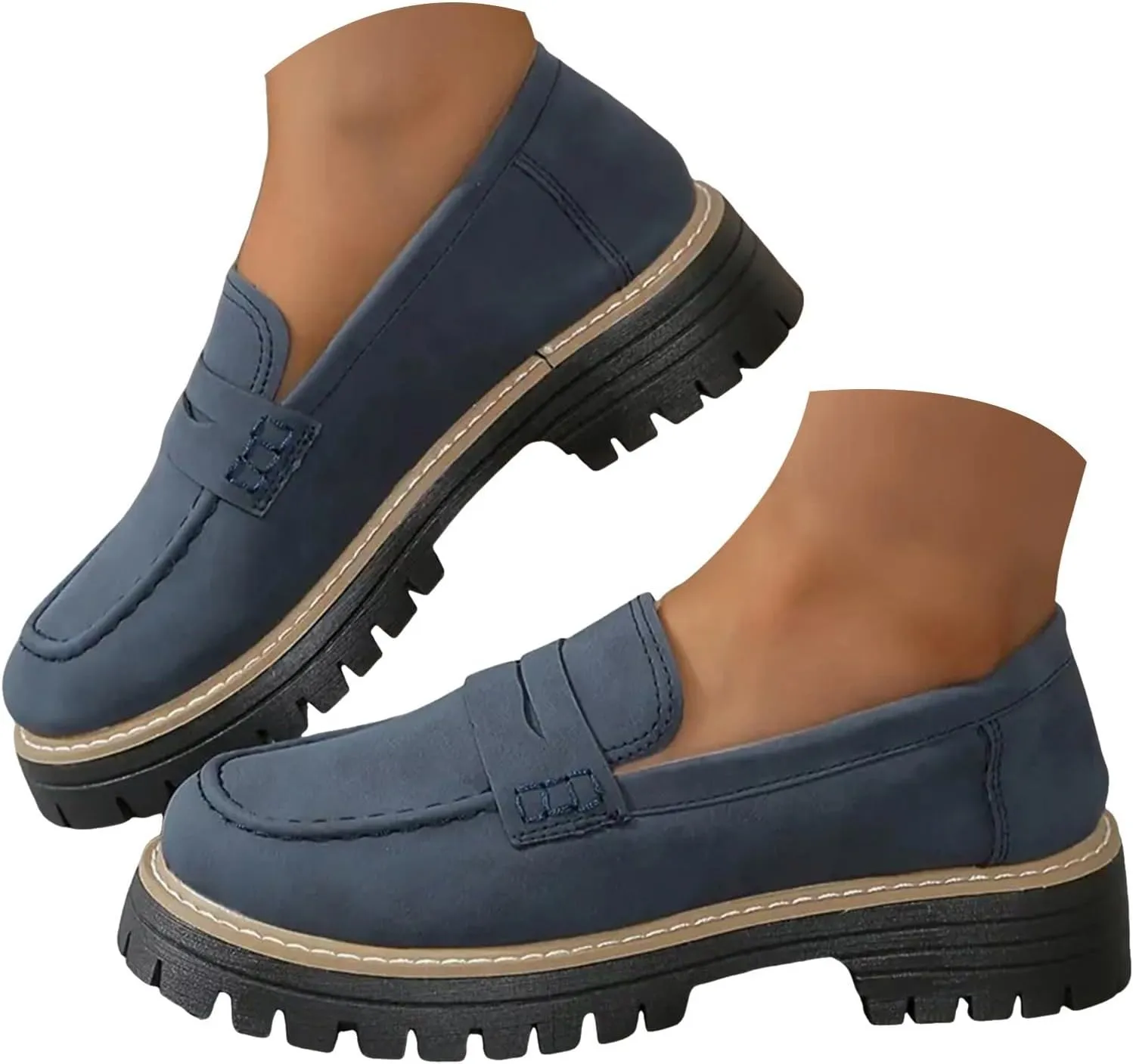 Orthoture-Orthopedic Platform Loafers Wide Toe Lightweight Casual Comfort Shoes Slip-On Suitable for All Foot Shapes