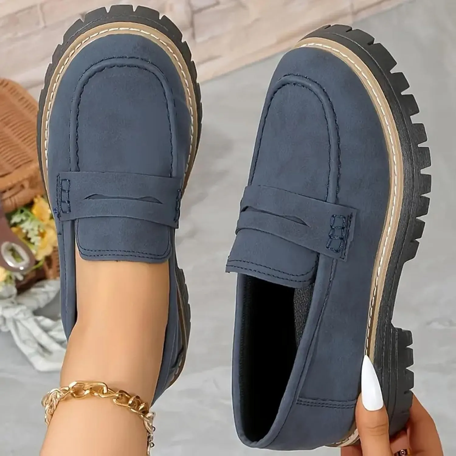 Orthoture-Orthopedic Platform Loafers Wide Toe Lightweight Casual Comfort Shoes Slip-On Suitable for All Foot Shapes