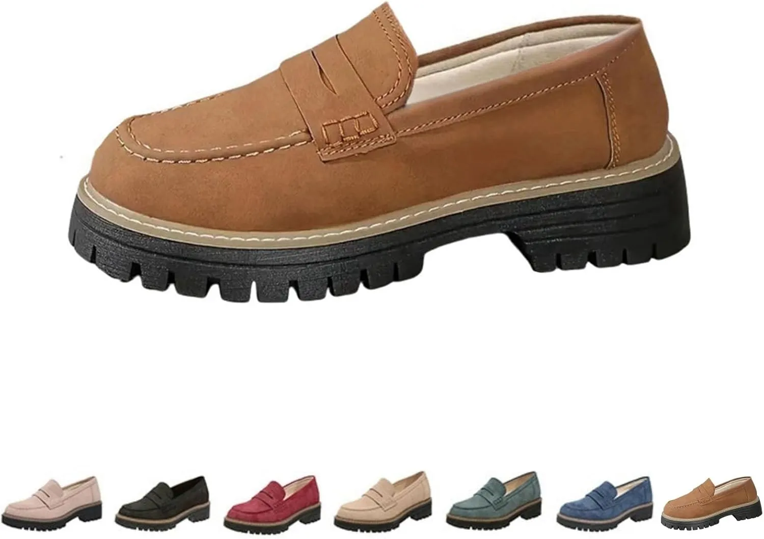 Orthoturee-Orthopedic Platform Loafers, Women Wide Toe Lightweight Casual Shoes, Comfort Orthopedic Shoes, Slip On Fashion for All Foot Shapes