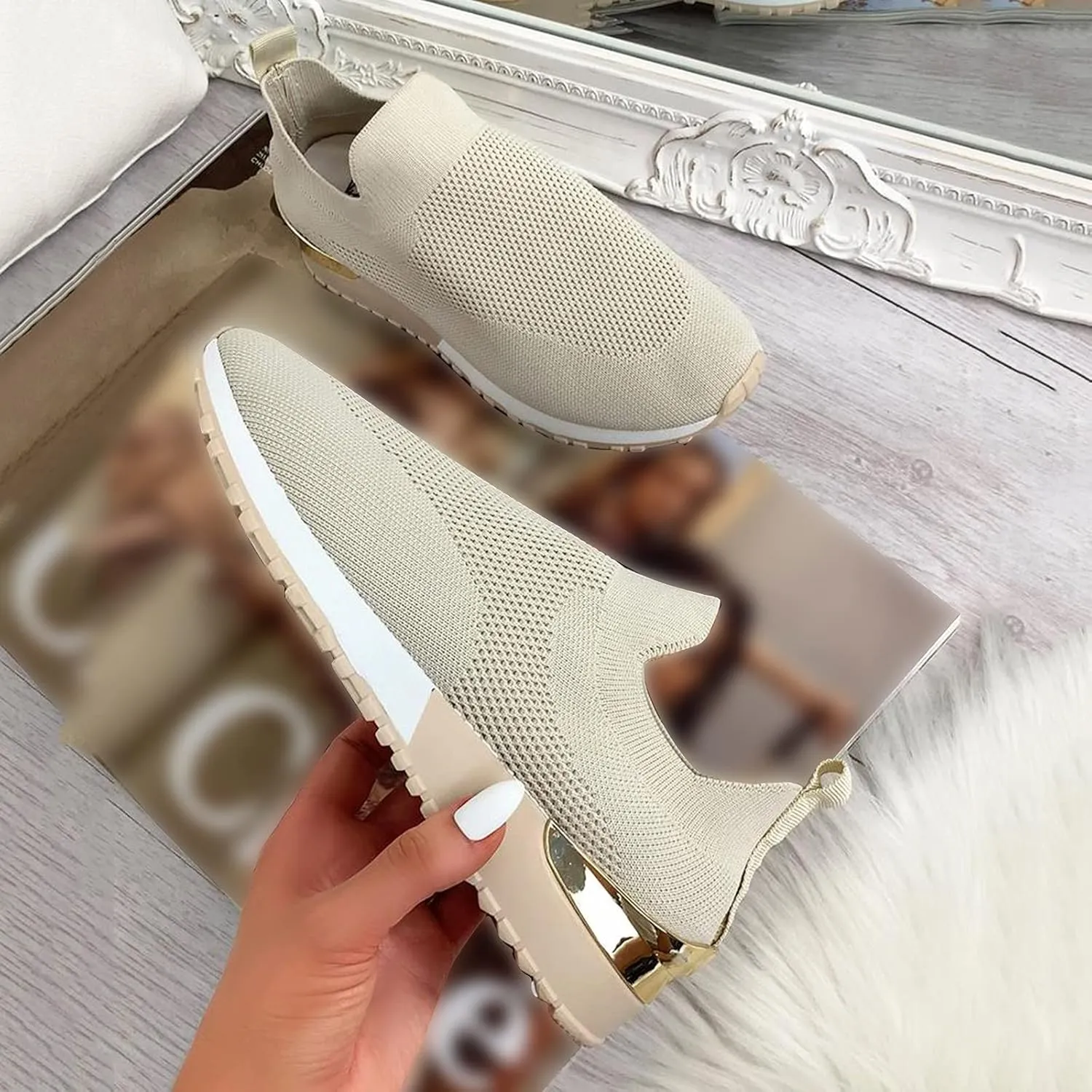 Platform Wedge Sneakers for Women 2023 Walking Shoes Women Wide Width Size 11 Brown Walking Shoes Women Comfort Fall Platform Sneakers for Women 2023 Black Non Slip Womens Shoes Work Wide 8.5
