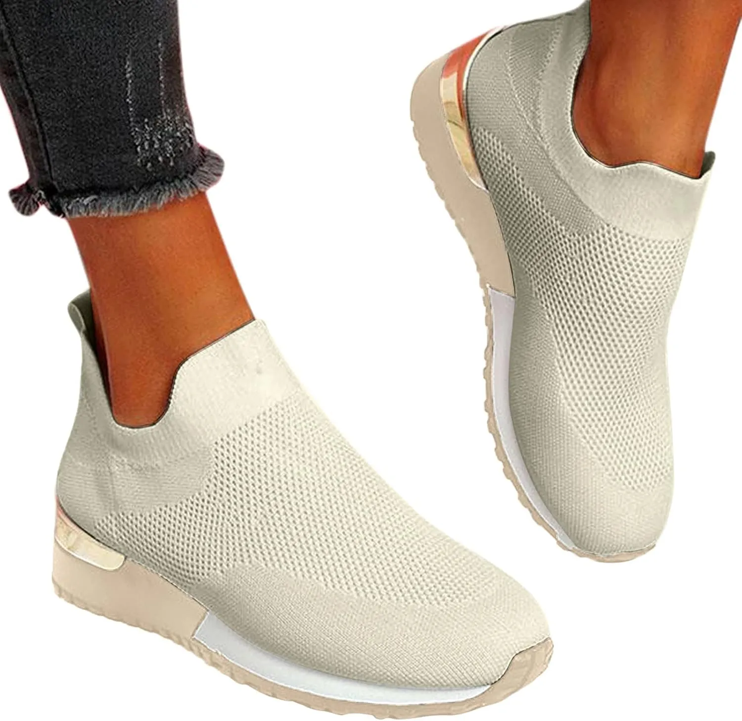 Platform Wedge Sneakers for Women 2023 Walking Shoes Women Wide Width Size 11 Brown Walking Shoes Women Comfort Fall Platform Sneakers for Women 2023 Black Non Slip Womens Shoes Work Wide 8.5