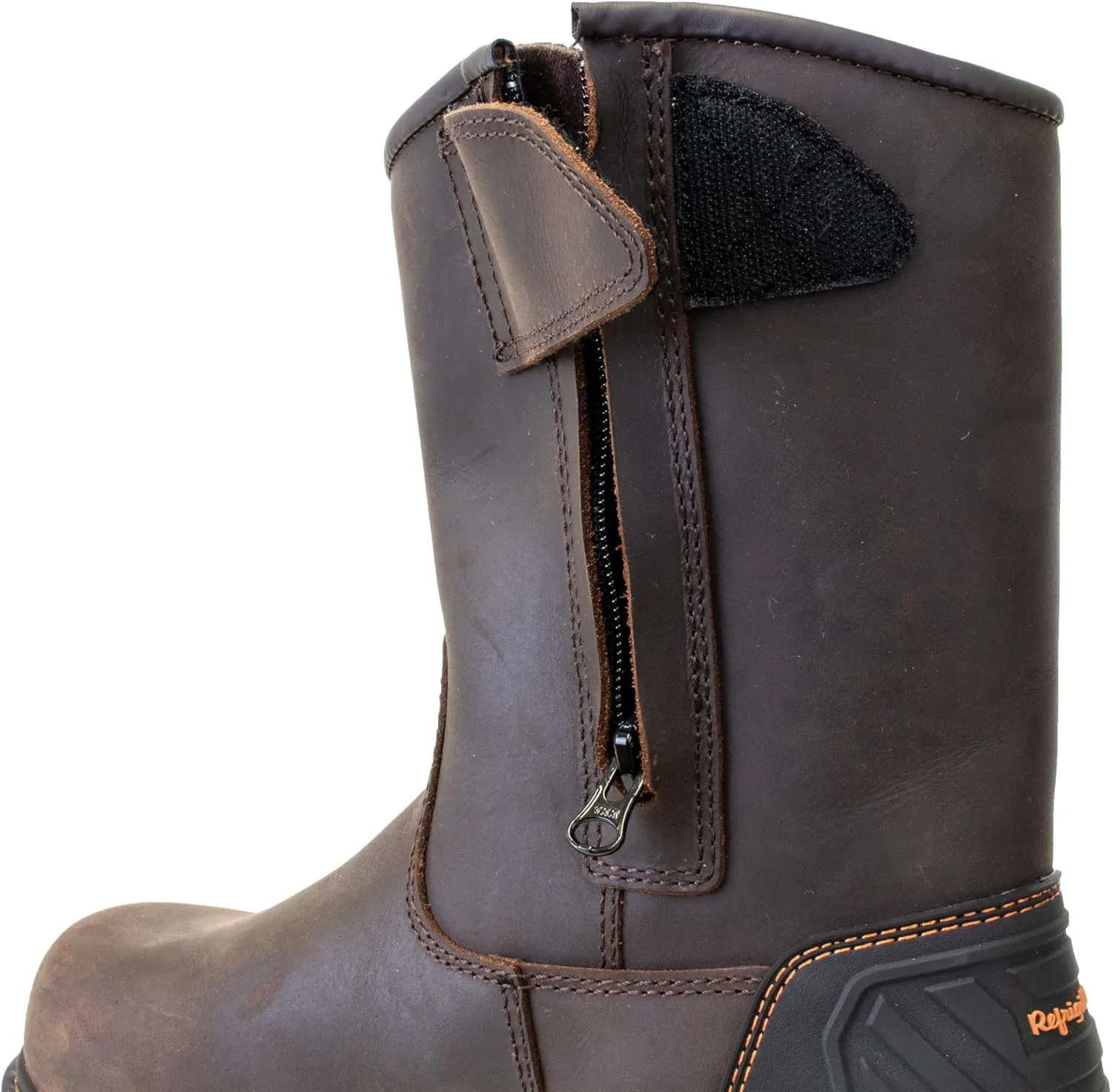 RefrigiWear Mens Barrier Lightweight Insulated 9-Inch Brown Leather Work Boots