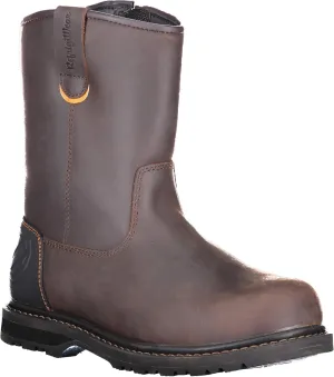 RefrigiWear Mens Barrier Lightweight Insulated 9-Inch Brown Leather Work Boots