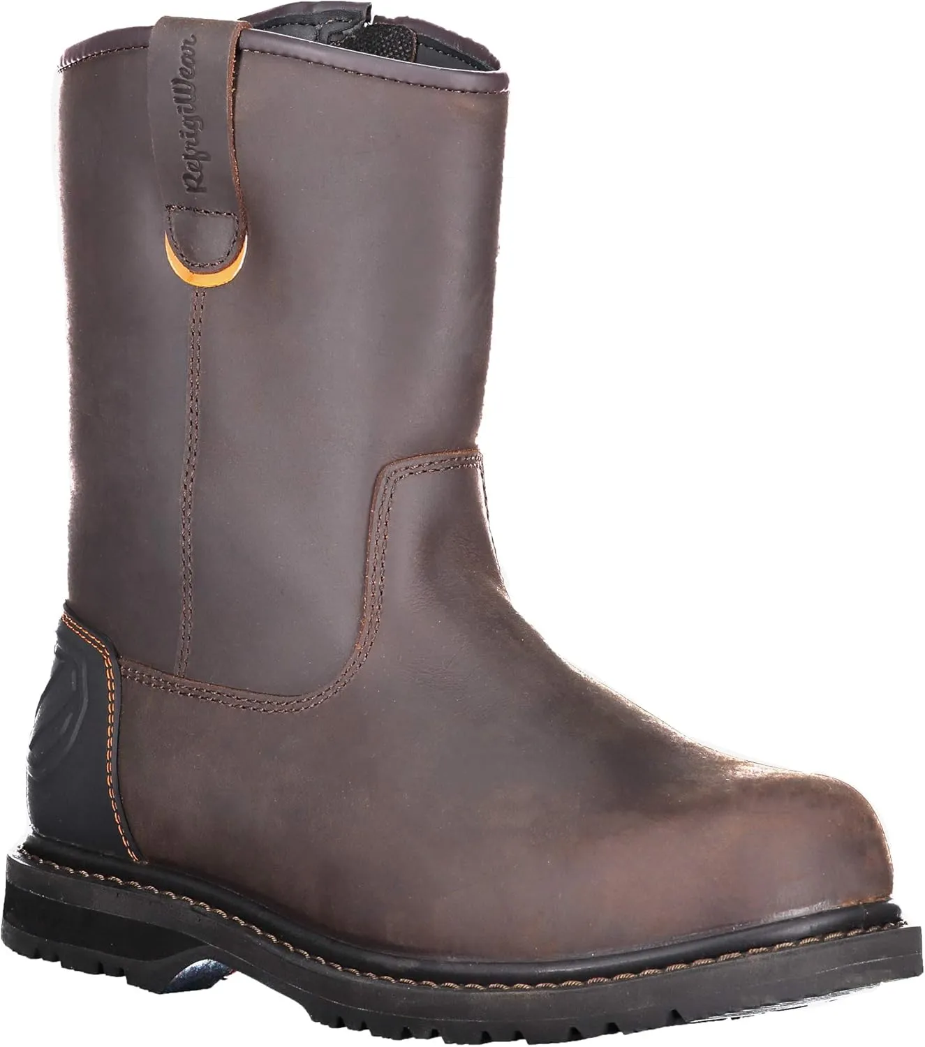 RefrigiWear Mens Barrier Lightweight Insulated 9-Inch Brown Leather Work Boots