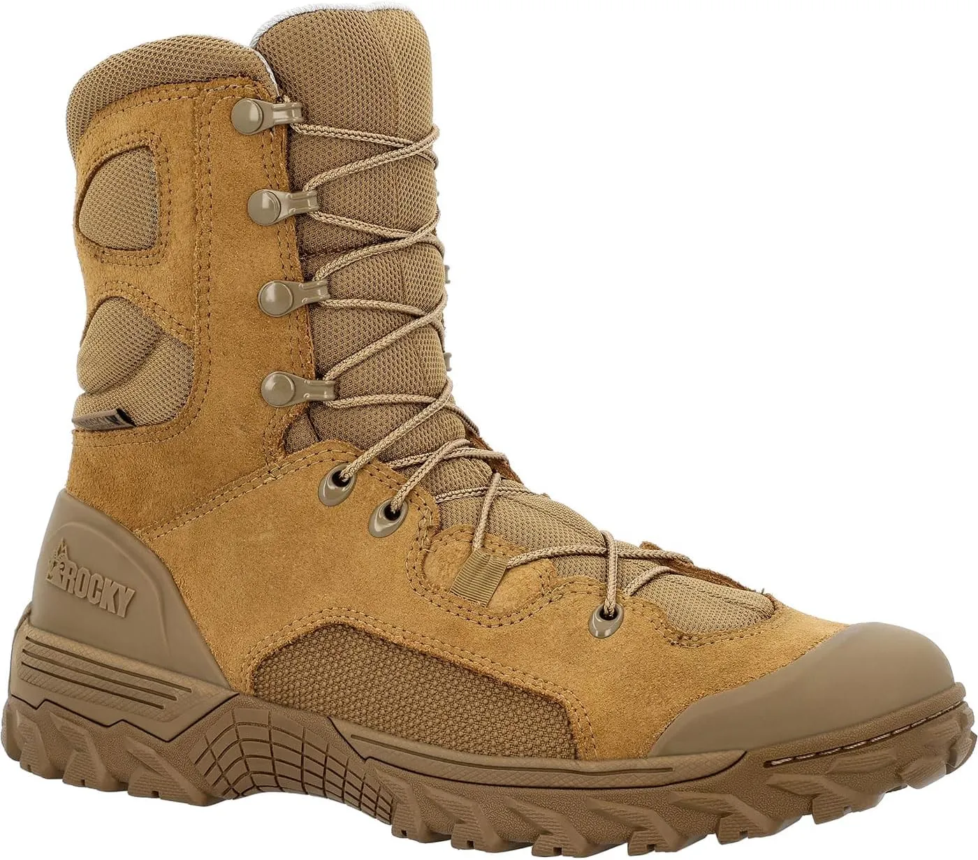 ROCKY Mountain Combat Waterproof Military Boot, Coyote Brown, Size 10(M)