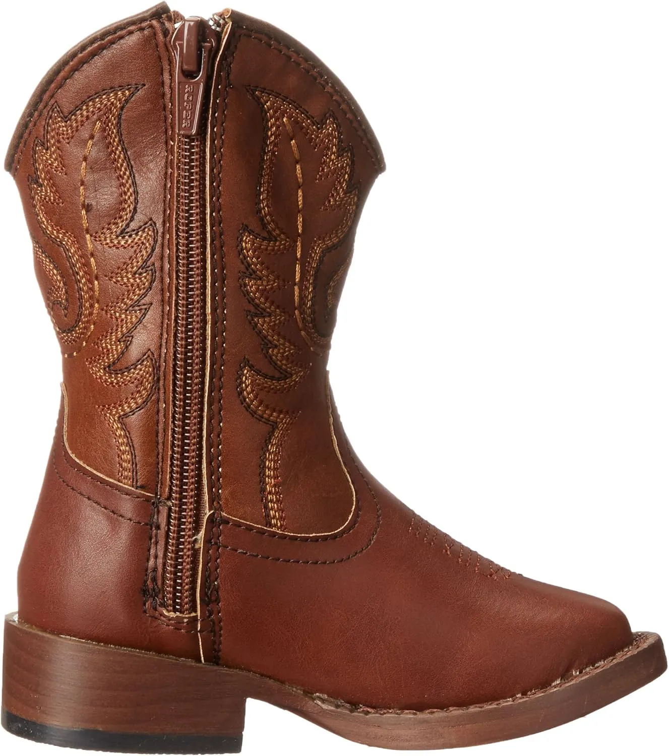 ROPER Kids Boys Texson Square Toe Casual Boots Mid Calf - Brown