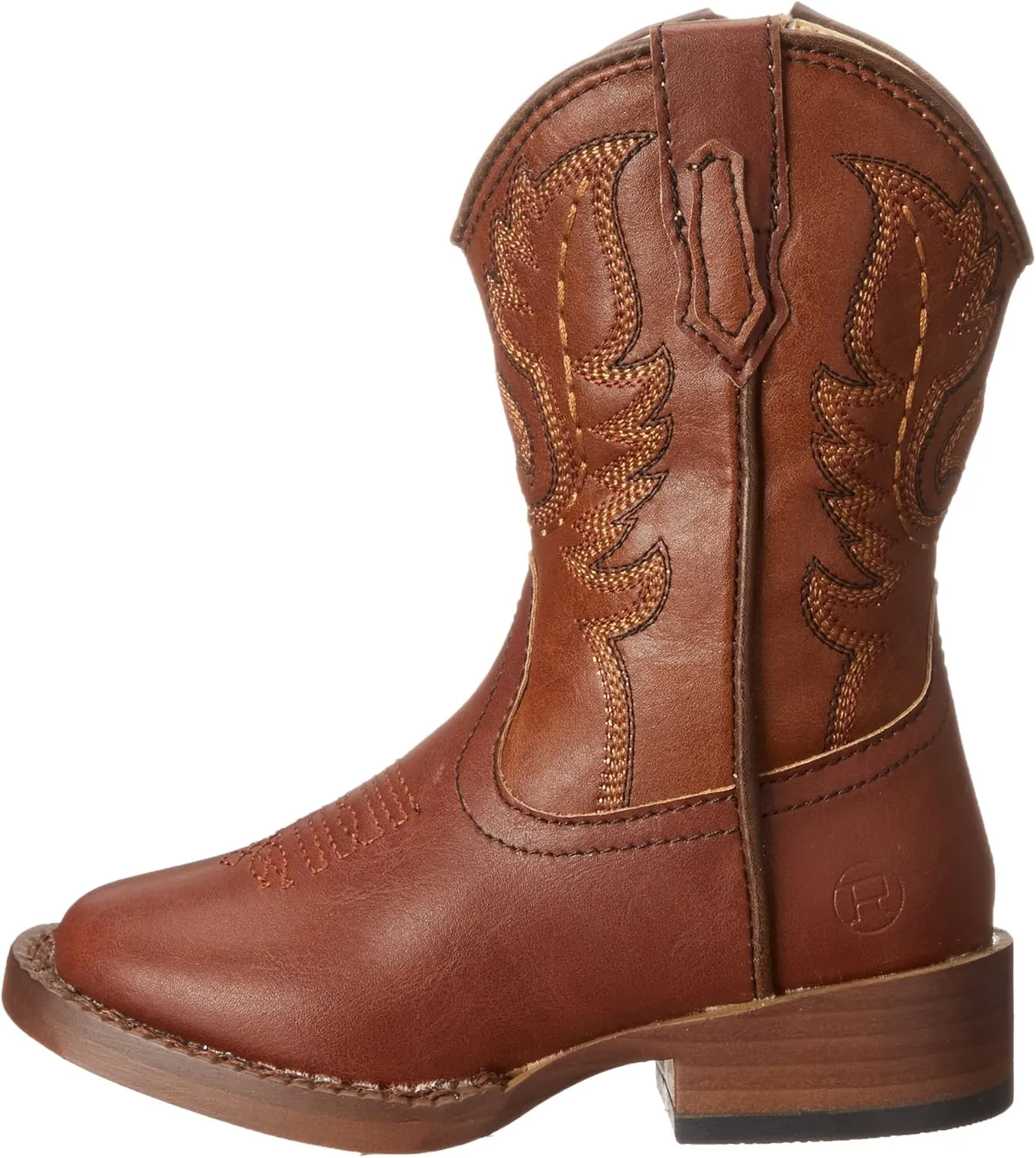ROPER Kids Boys Texson Square Toe Casual Boots Mid Calf - Brown