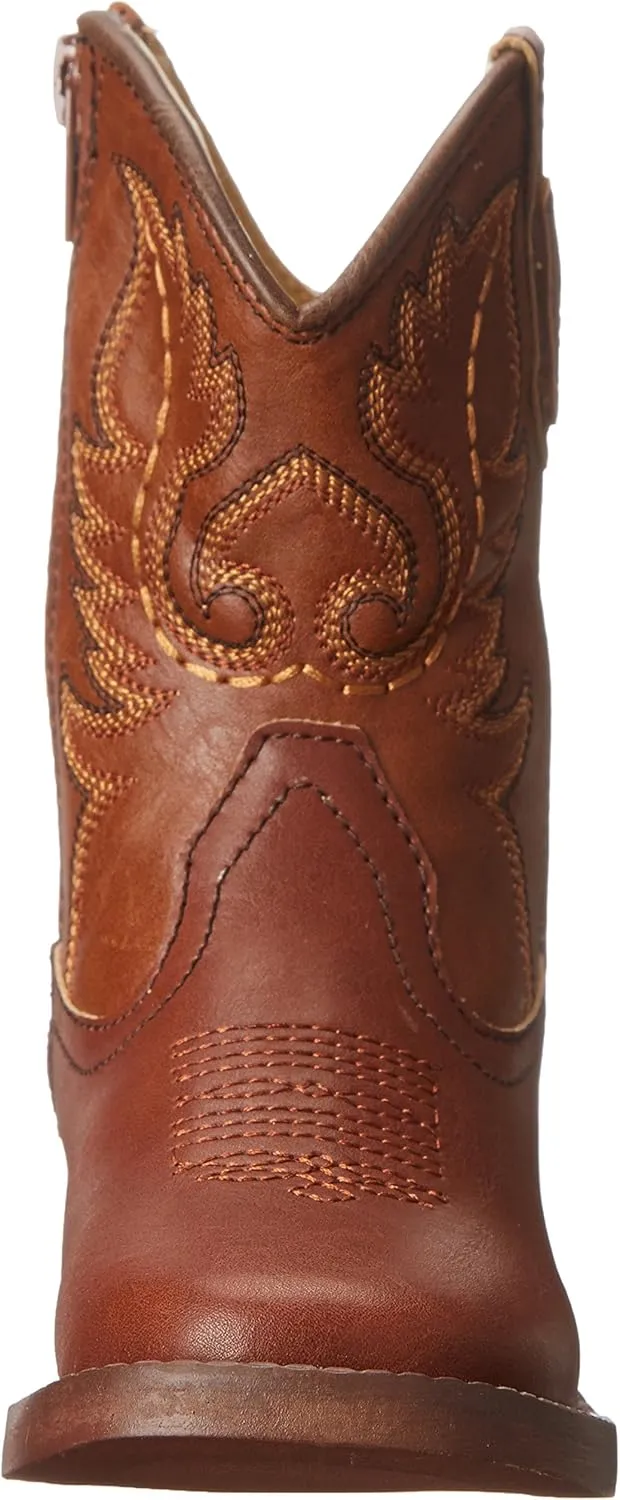 ROPER Kids Boys Texson Square Toe Casual Boots Mid Calf - Brown