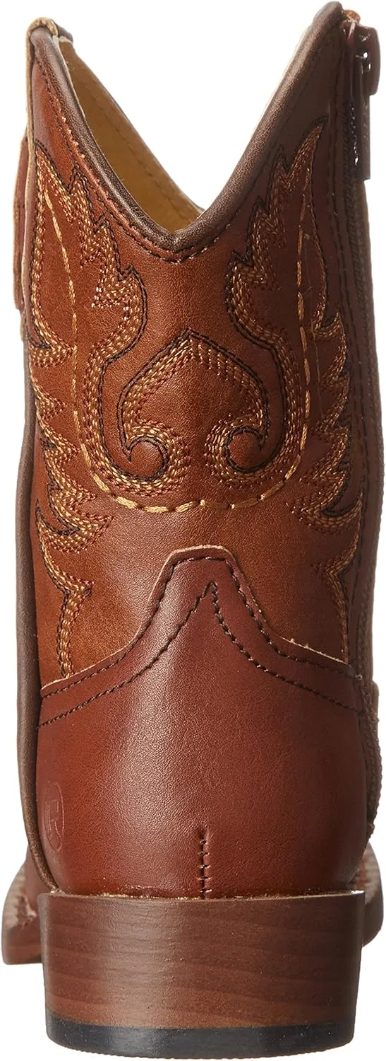 ROPER Kids Boys Texson Square Toe Casual Boots Mid Calf - Brown