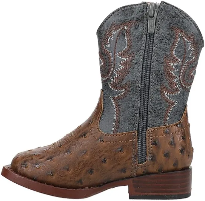 ROPER Toddler Boys Bumps Square Toe Casual Boots Mid Calf - Brown