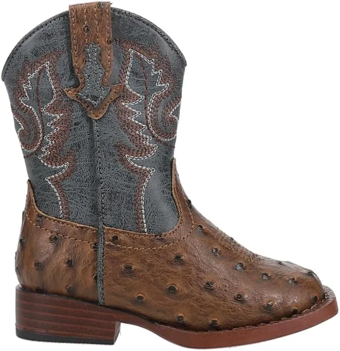 ROPER Toddler Boys Bumps Square Toe Casual Boots Mid Calf - Brown
