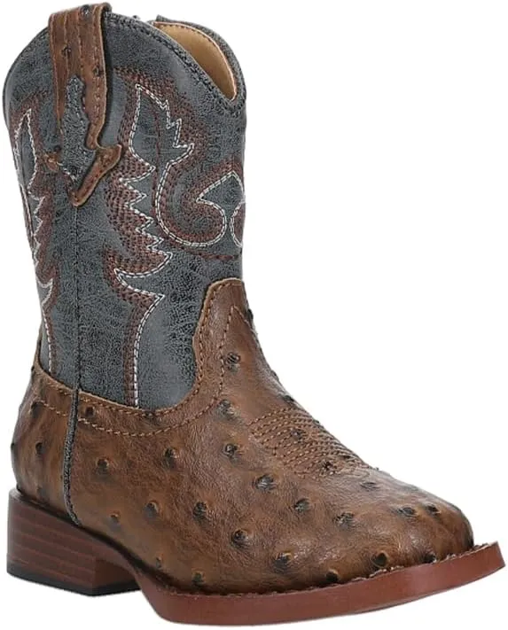 ROPER Toddler Boys Bumps Square Toe Casual Boots Mid Calf - Brown