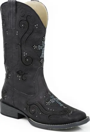 Roper Womens Faith Boot, Black, 11