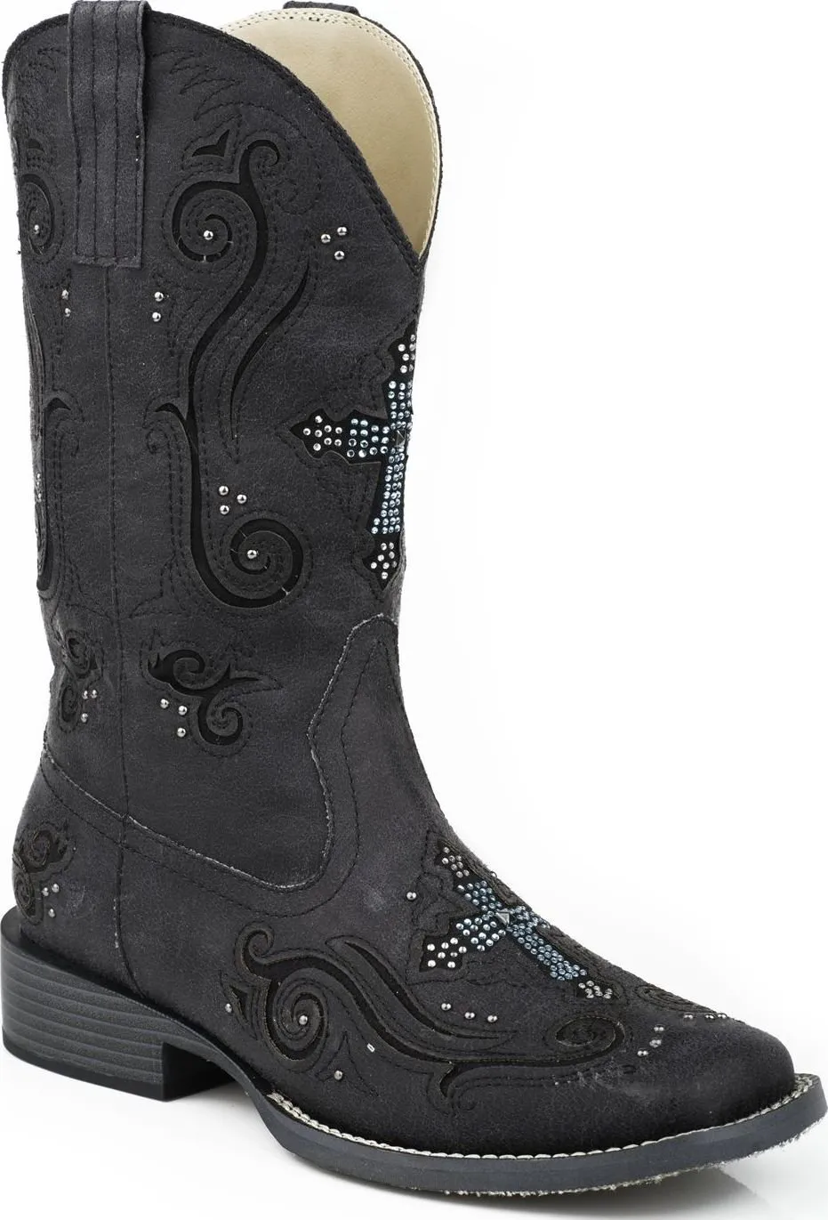 Roper Womens Faith Boot, Black, 11
