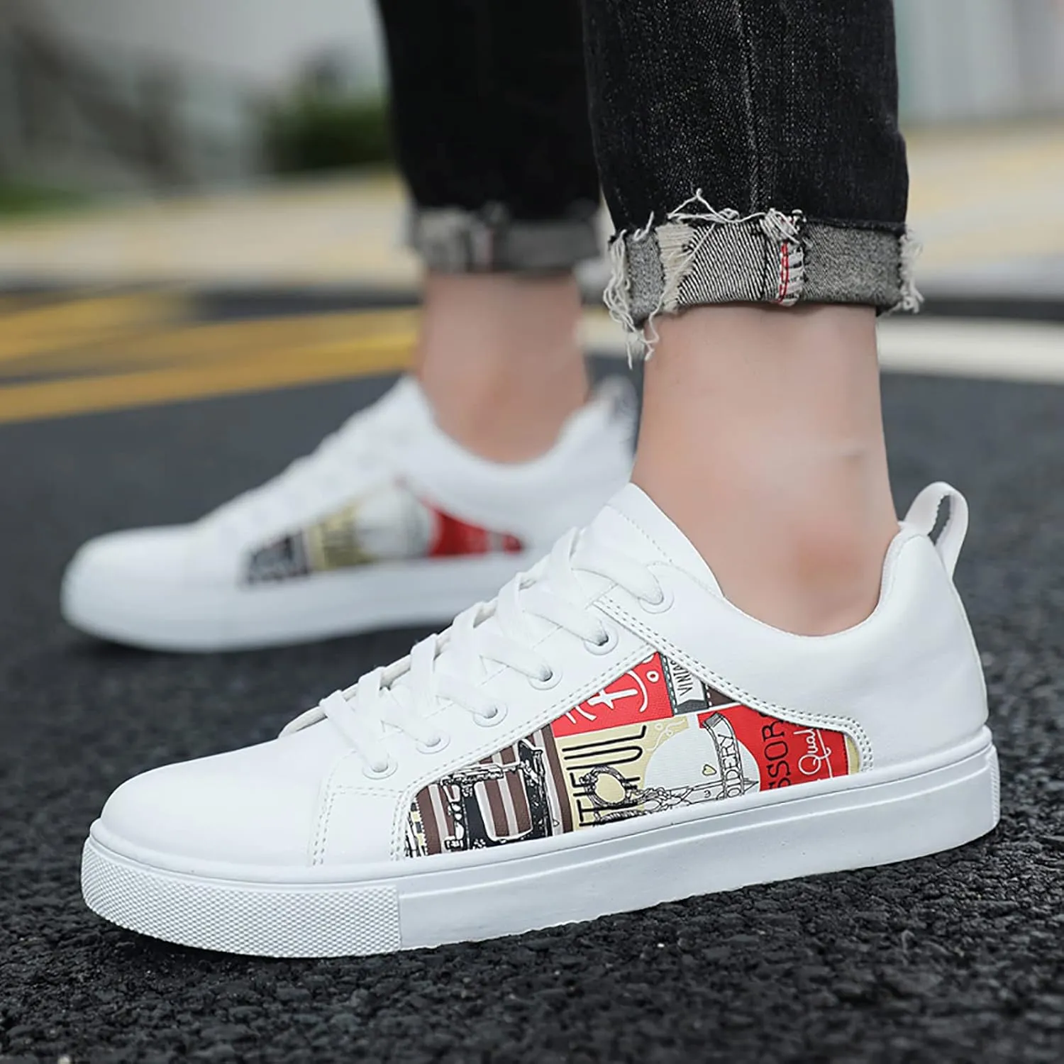 SBGMoSJ Women Sneakers Black Size 9 Zapatos Sin Cordones para Mujeres Womens Slip On Shoes Size 9 Wide Plantar Fasciitis Shoes Women Work Dress Trendy Slip On Sneakers for Women 2023