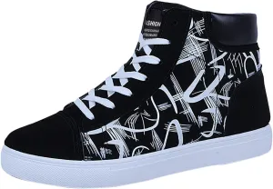 SBGMoSJ Womens High Top Sneakers Fashion Slip On Shoes Women White Canvas Tennis Shoes for Women Size 9 1/2 W Size 11.5 Womens Platform Sneakers Womens Walking Sneakers Size 9.5 Wide Width