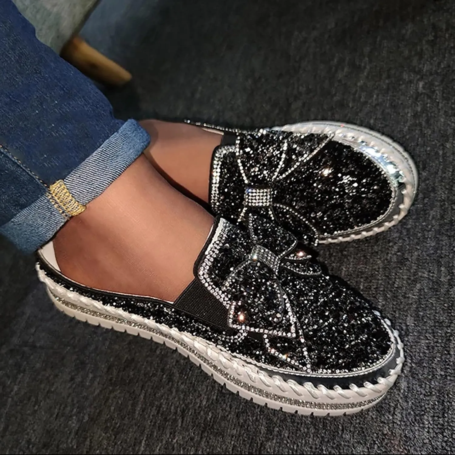 Shoes for Women Sneakers Breathable Mesh Walking Sneakers Womens White Sneakers Women's Fashion Lace Up Sneakers