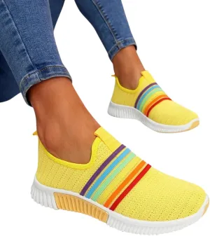 Shoes for Women Sneakers Sneakers for Women Chunky Sneakers for Women Casual Sneakers for Women Fashion Casual Breathable Round Toe Slip On Shoes Flat