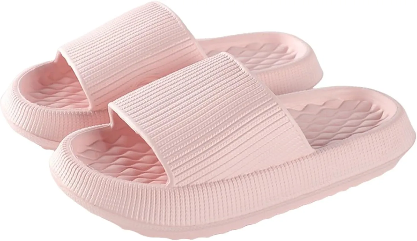 Showers Sandals Womens Indoor Slipper Women and Men Pillow Slippers Cloud Slides Non Slip House Home Soft Sole