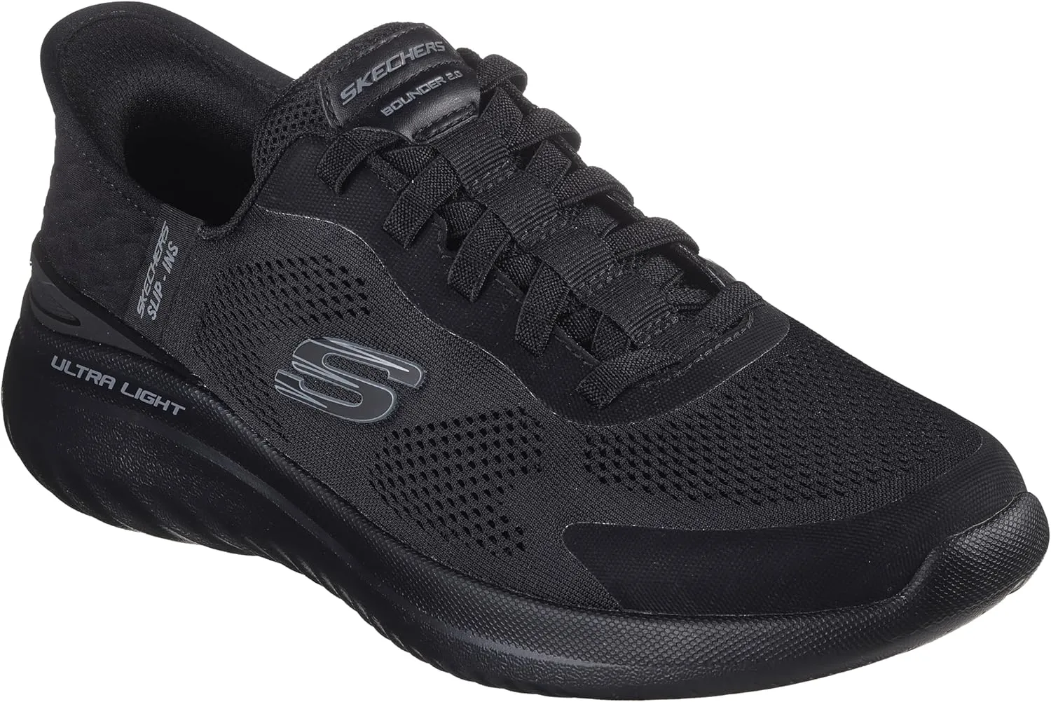 Skechers Men's Hands Free Slip-Ins Bounder 2.0 - Emerged Sneaker, Black/Black, 11 US