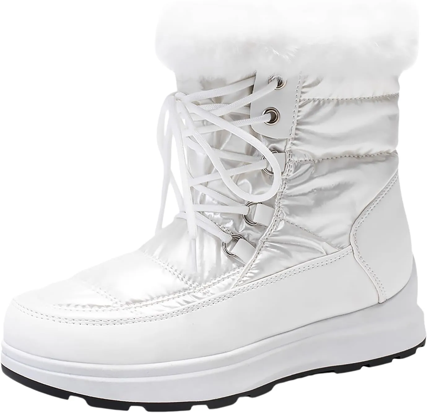 Slip On Snow Boots For Women Waterproof Winter Boots Wide Width Warm Boots Ski Boots Hiking Boots Mid Calf Boots