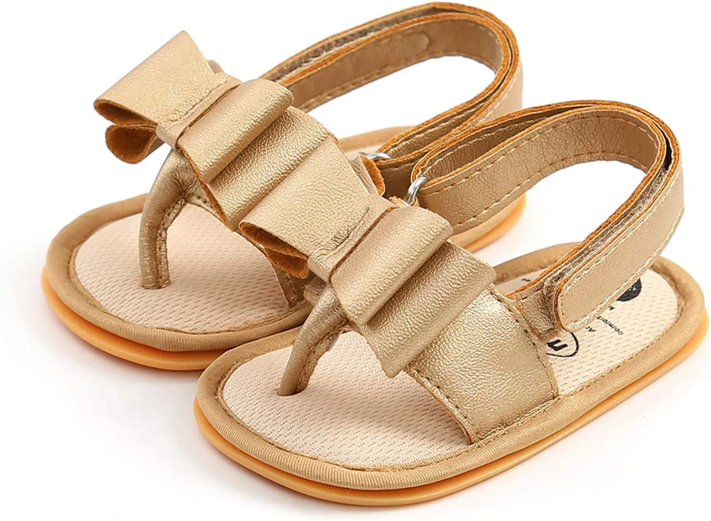 Sole Bow Sandals Shoes Rubber Non-Slip Baby Girls Summer Boys Soft Walking Flat Baby Shoes Baby Flip Flop Sandals