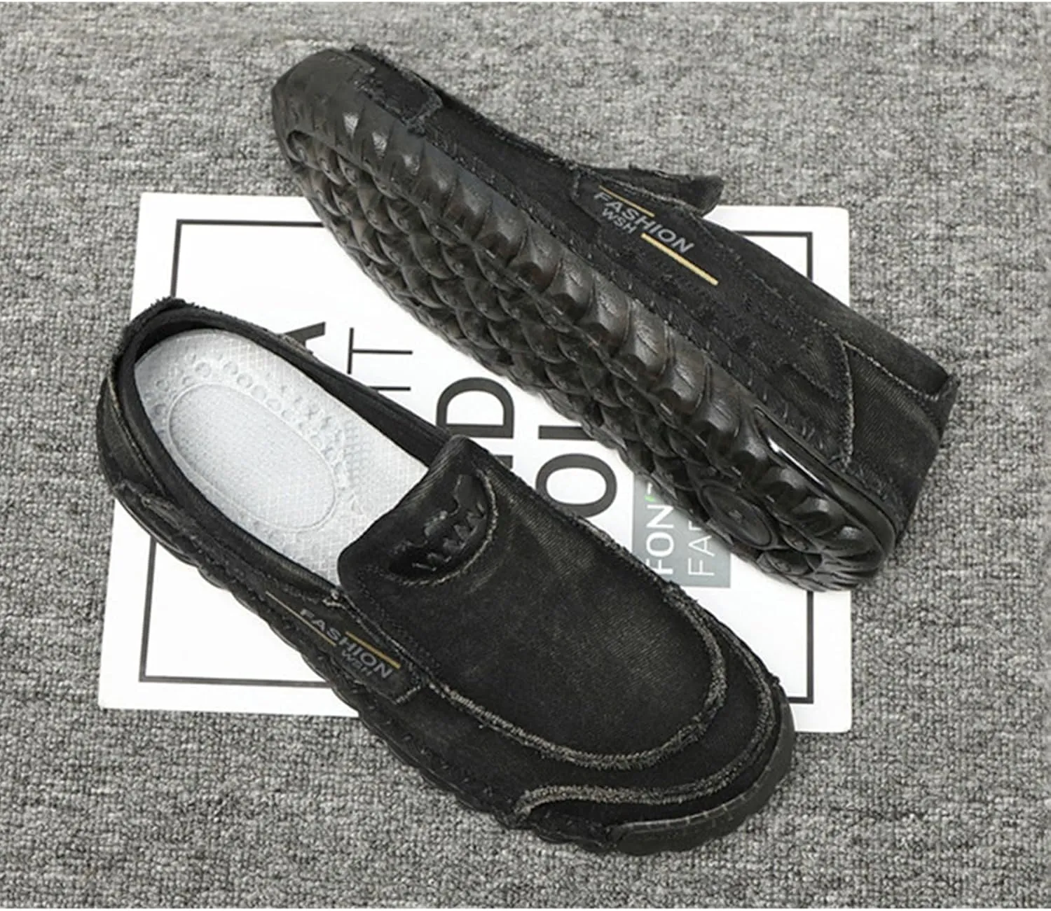 SywzX&xfybz Handmade Men's Slip-on Loafers Shoes Soft Bottom Anti Slip Soft Bottom Anti Slip Driving Shoes Mens Boat Shoes