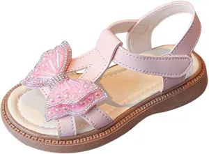 Toddler Girls Fashion Summer Bow Pearl Soft Sole Sandals Cork Travel Eva Lace Pearl Decoration Outdoor Shoes