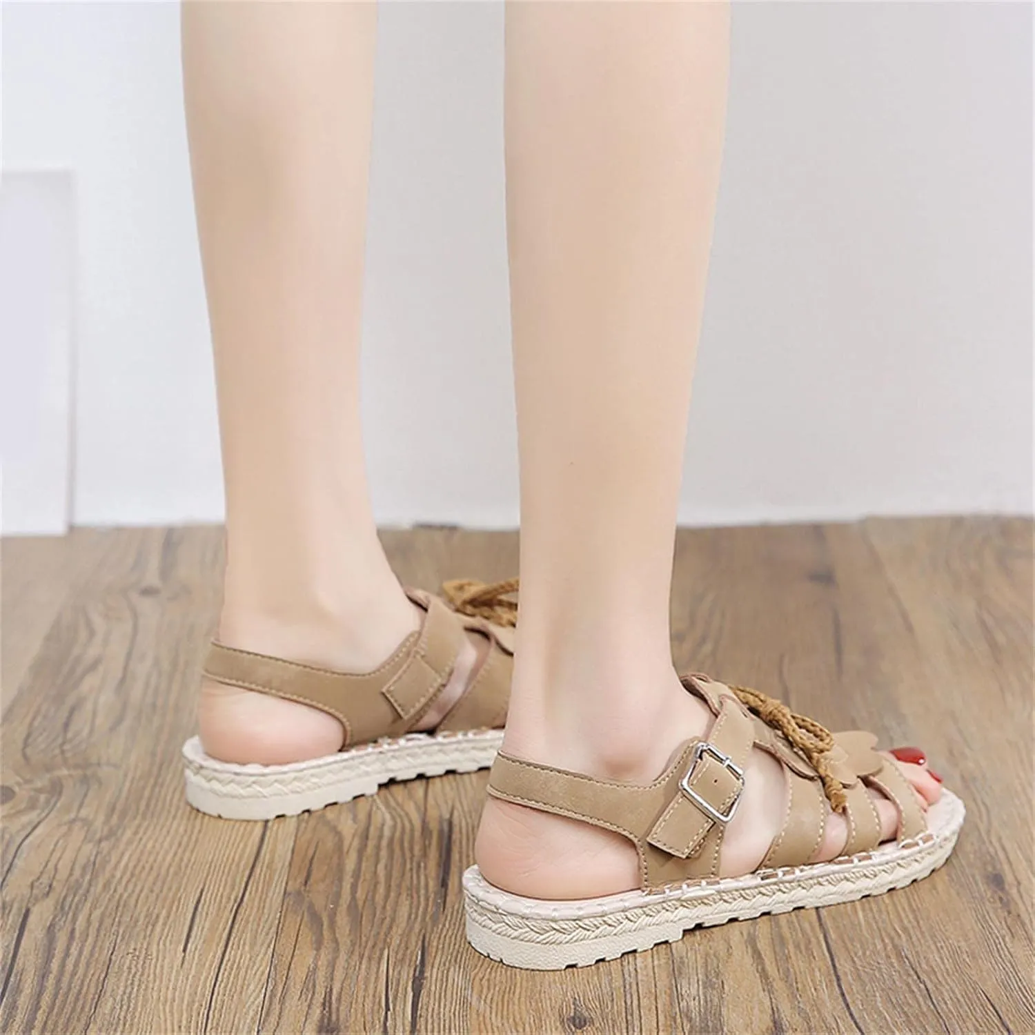 Toddler Girls Fashion Summer Bow Pearl Soft Sole Sandals Cork Travel Eva Lace Pearl Decoration Outdoor Shoes