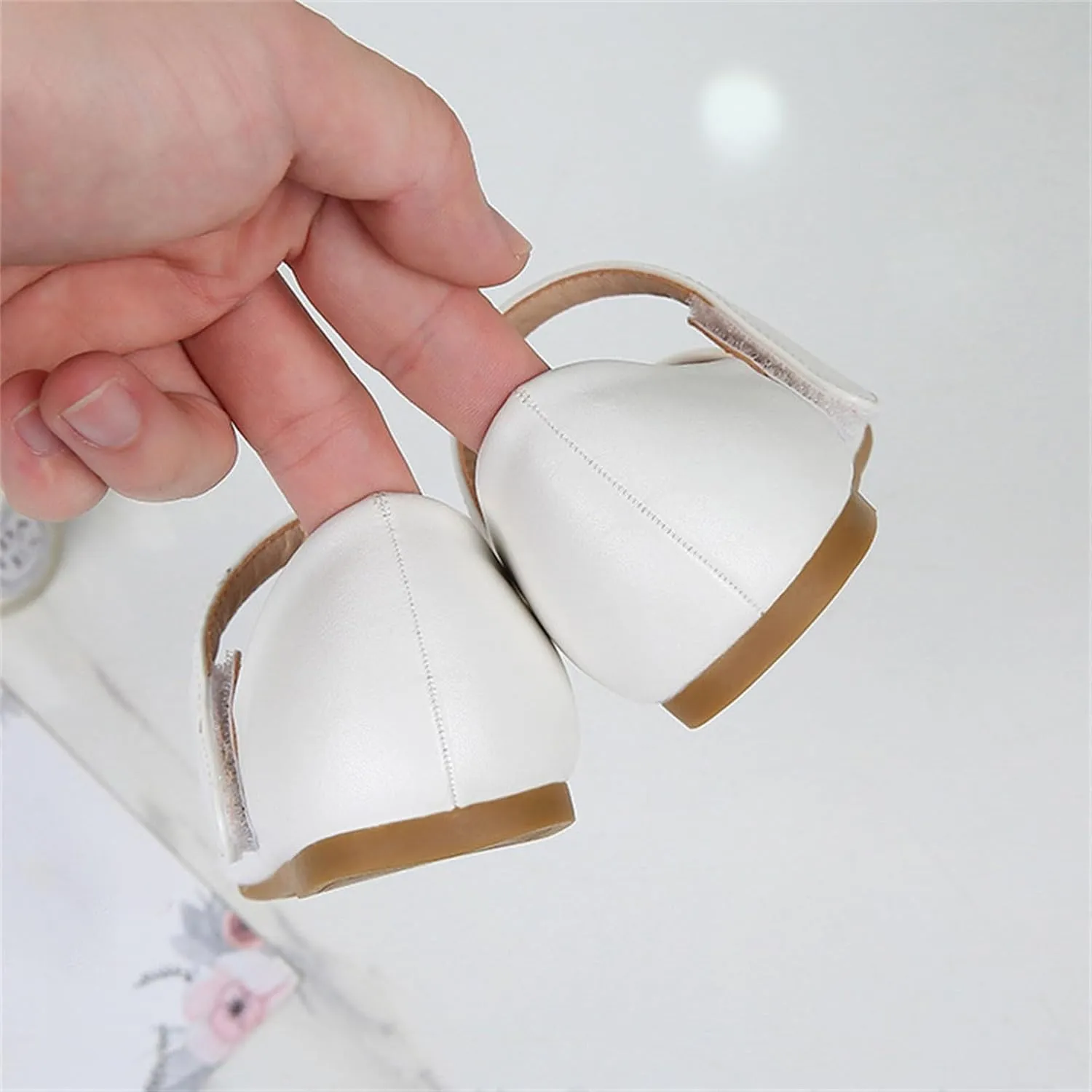Toddler Girls Mary Jane Ballerina Flat Dress Shoes, Kids Easy Buckle School Uniform Church Strap Formal Sandals