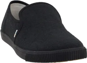 TOMS Women's Clemente Burlap Slip-On (6.5 B(M) US, Black/Black Heritage Canvas)