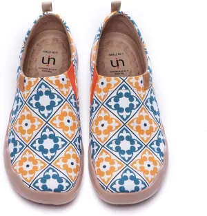 UIN Women's Canvas Slip Ons Travel Shoes Fashion Painted Comfortable Walking Sneakers Art Steps (35)