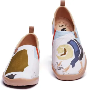 UIN Women's Slip Ons Canvas Lightweight Flats Sneakers Walking Casual Loafers Comfortable Art Painted Travel Shoes Fishing (6)