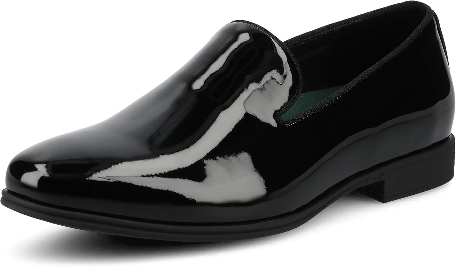 Vance Mens Giovanni Venetian Dress Loafer Black Velour Black Faux Patent Leather Almond-Toe 6mm Vance Comfort System Insole Patent/Black 12 Medium Mens US