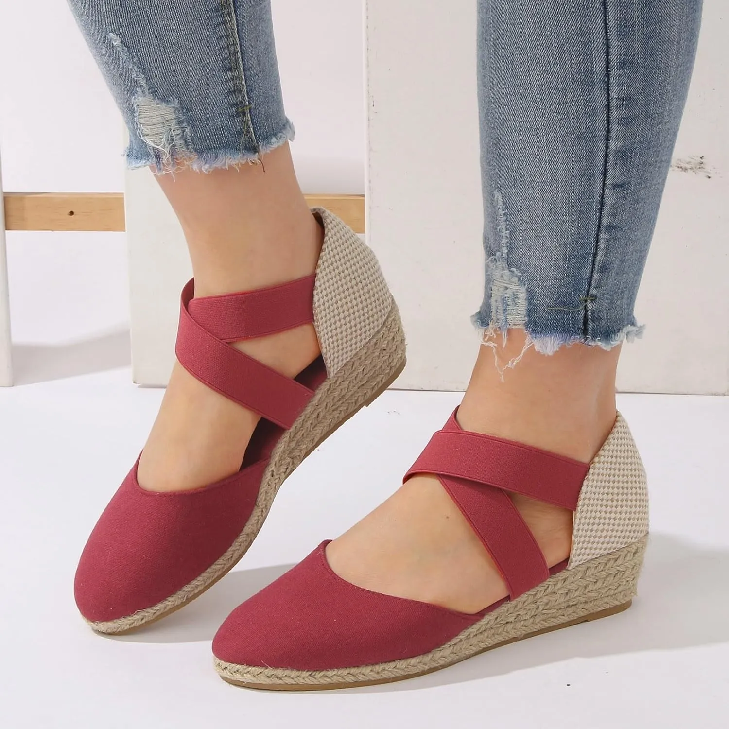 Wedge Sandals Open Toe Flatform Wedge Casual Sandal Vacation Sandals for Women Women’s Low Wedges Platform Sandals