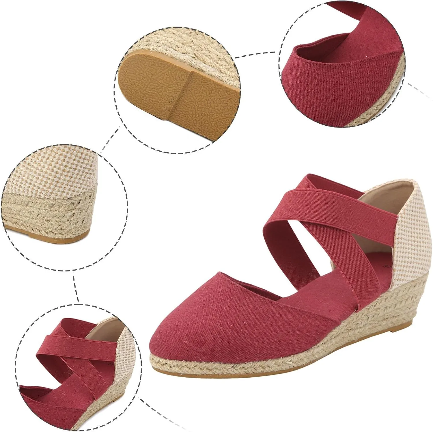 Wedge Sandals Open Toe Flatform Wedge Casual Sandal Vacation Sandals for Women Women’s Low Wedges Platform Sandals